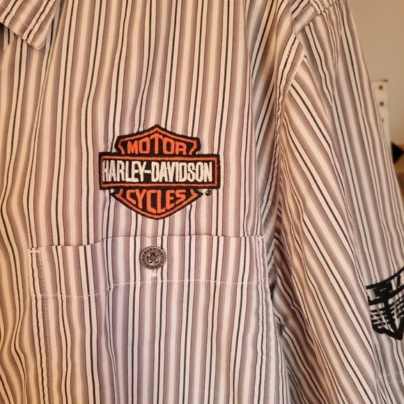 Harley-Davidson size‎ XL striped mens shop shirt - Picture 7 of 7
